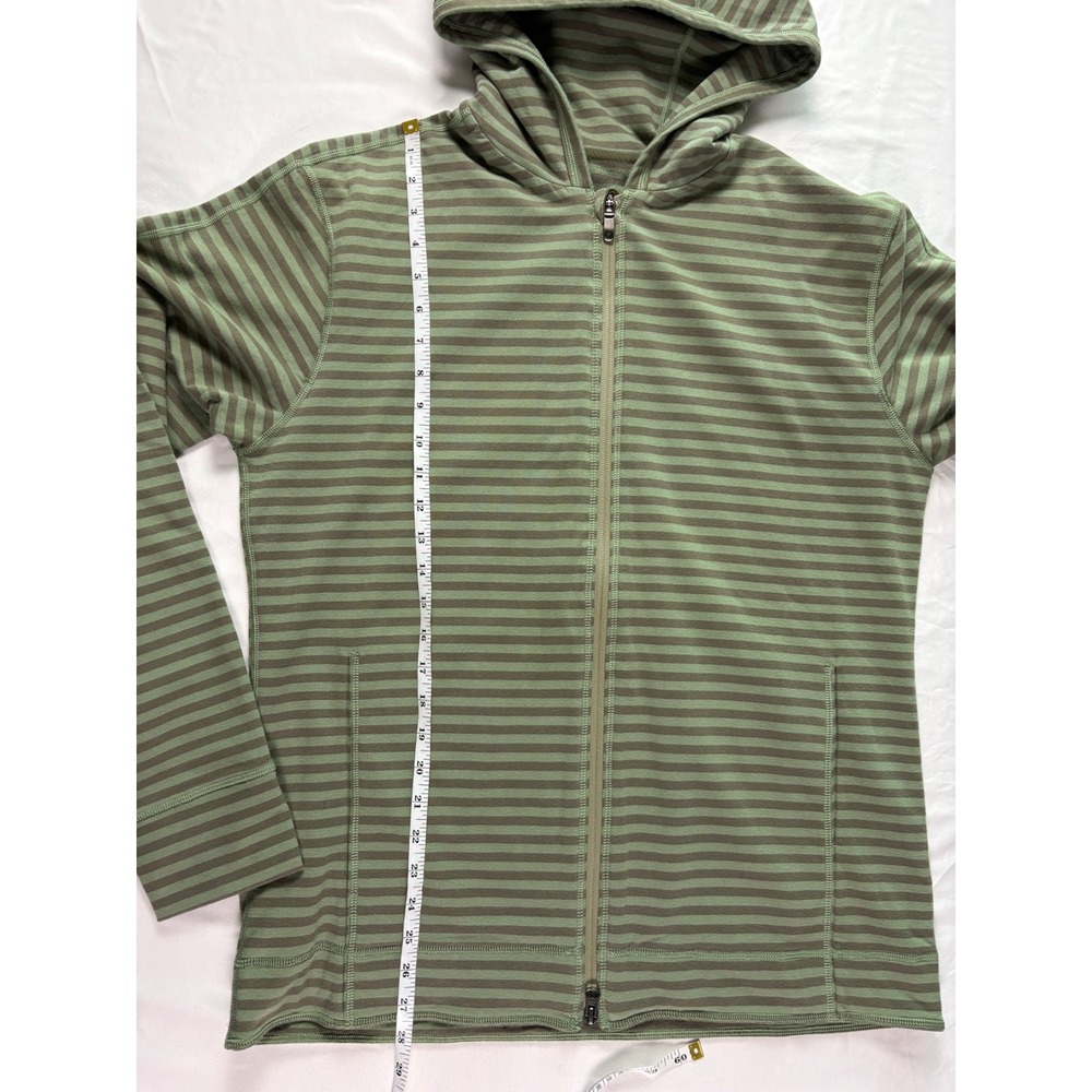 Lululemon Rival Hoodie Mens XL?Green Striped Bold Full Zip Casual Coastal Active - Picture 8 of 8